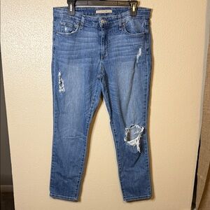 Joe's Jeans Distressed Ankle Jeans in Blue
